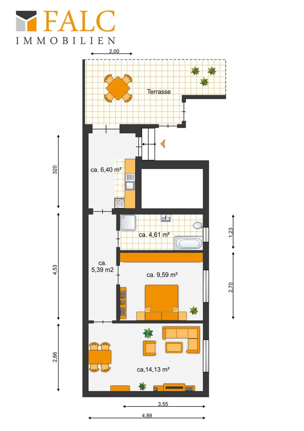 Grundriss Anbau rechts